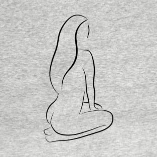 Naked Woman Drawing - Sexy Samantha T-Shirt